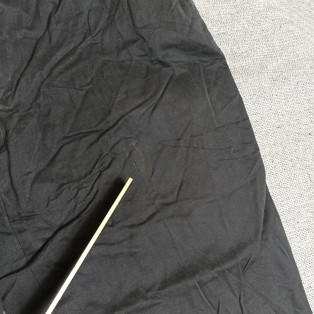 Savane Chino Pants Mens 36x34 Black Good Straight Leg Cotton Twill Trousers